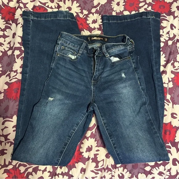 Dollhouse Flared Bootcut Denim Jeans - Blue/Navy - Picture 2 of 3